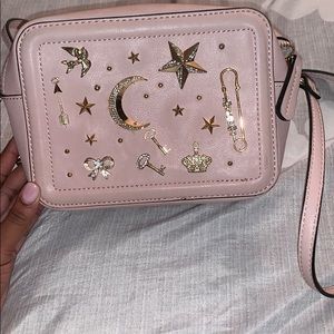 Soft Pink and Gold embellished Crossbody